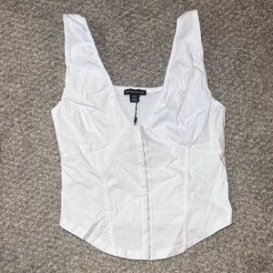 PrettyLittleThing White Sleeveless Bustier Bodysuit